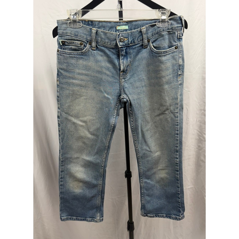 Y2K Vintage RARE 2003 Hollister Medium Wash Low Rise Cropped Malibu Jean 3 Short